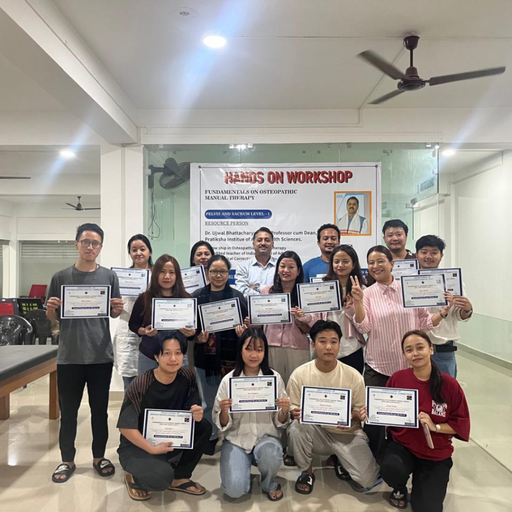 Participants with their certificate of completion for the workshop.